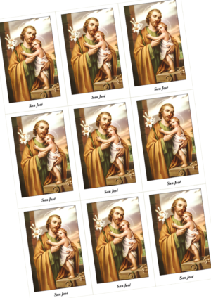 Estampas con oración de San José en Pdf