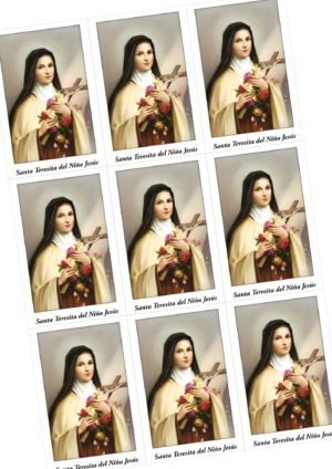 Estampas con oración de Santa Teresita en Pdf
