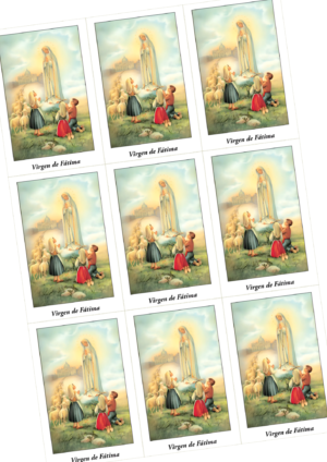 Estampas con oración de Virgen de Fátima en Pdf
