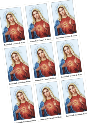 Estampas con oración de Inmaculado Corazón de María en Pdf