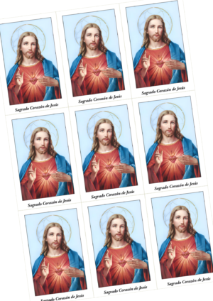 Estampas con oración de Sagrado Corazón de Jesús en Pdf