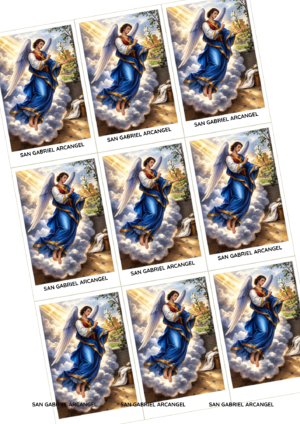 Estampas con oración de Arcángel San Gabriel en Pdf