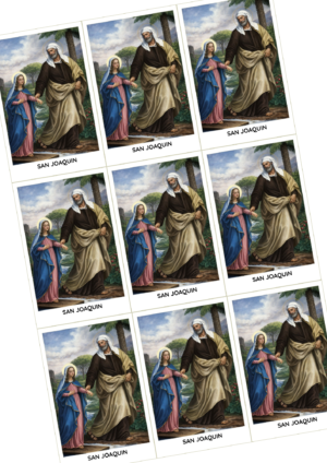 Estampas con oración de San Joaquín en Pdf
