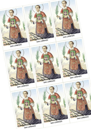 Estampas con oración de San Lorenzo en Pdf