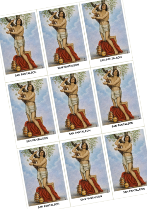 Estampas con oración de San Pantaleón en Pdf