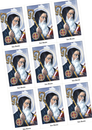 Estampas con oración de San Benito en Pdf