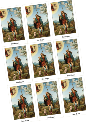 Estampas con oración de San Roque en Pdf