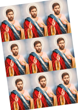 Estampas con oración de San Messi en Pdf