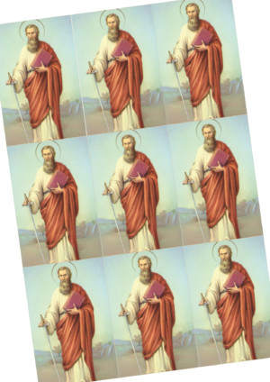 Estampas con oración de San Pablo Apóstol en Pdf